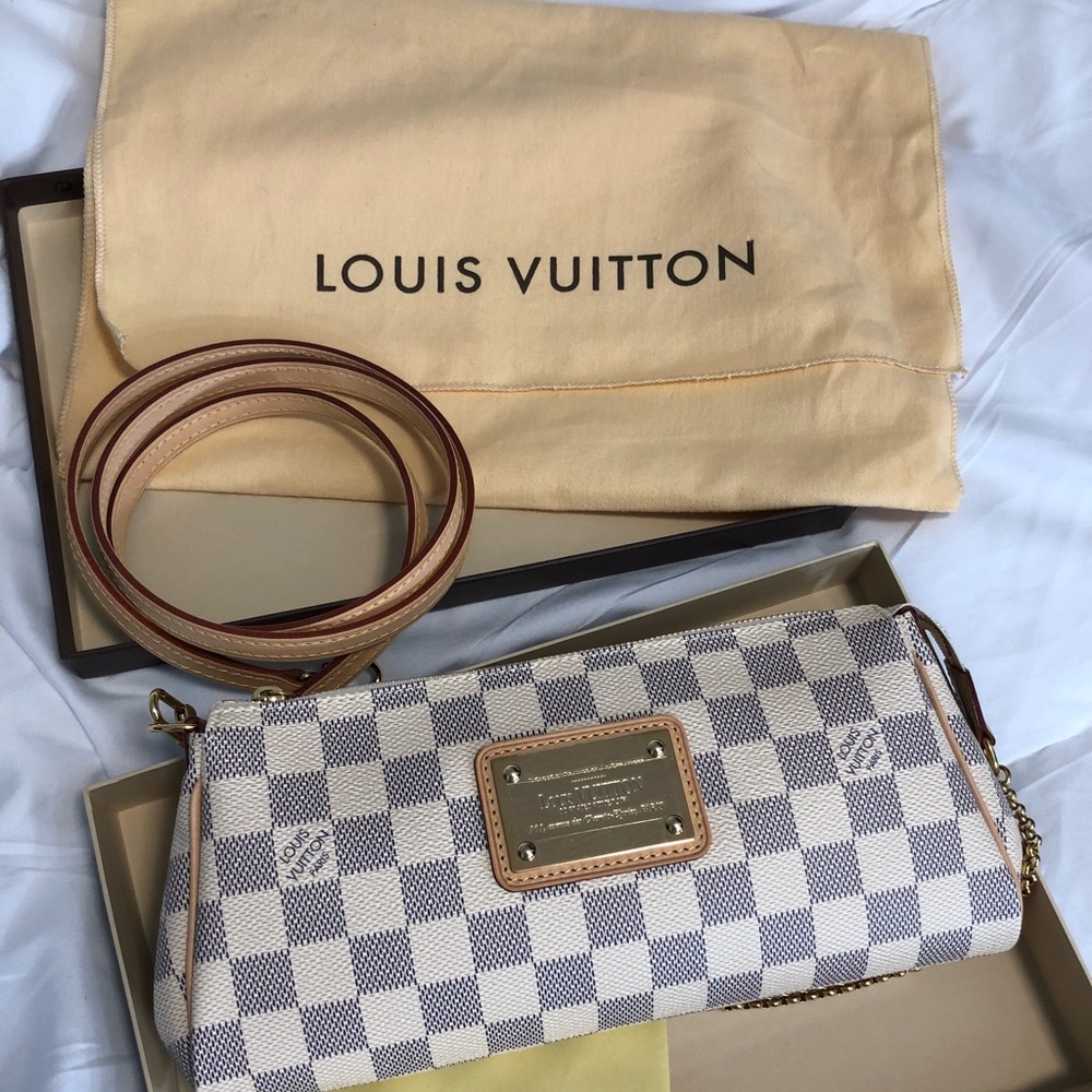 Louis Vuitton Eva Clutch Damier Azur